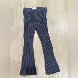 Zara Charcoal Ribbed Kids Leggings